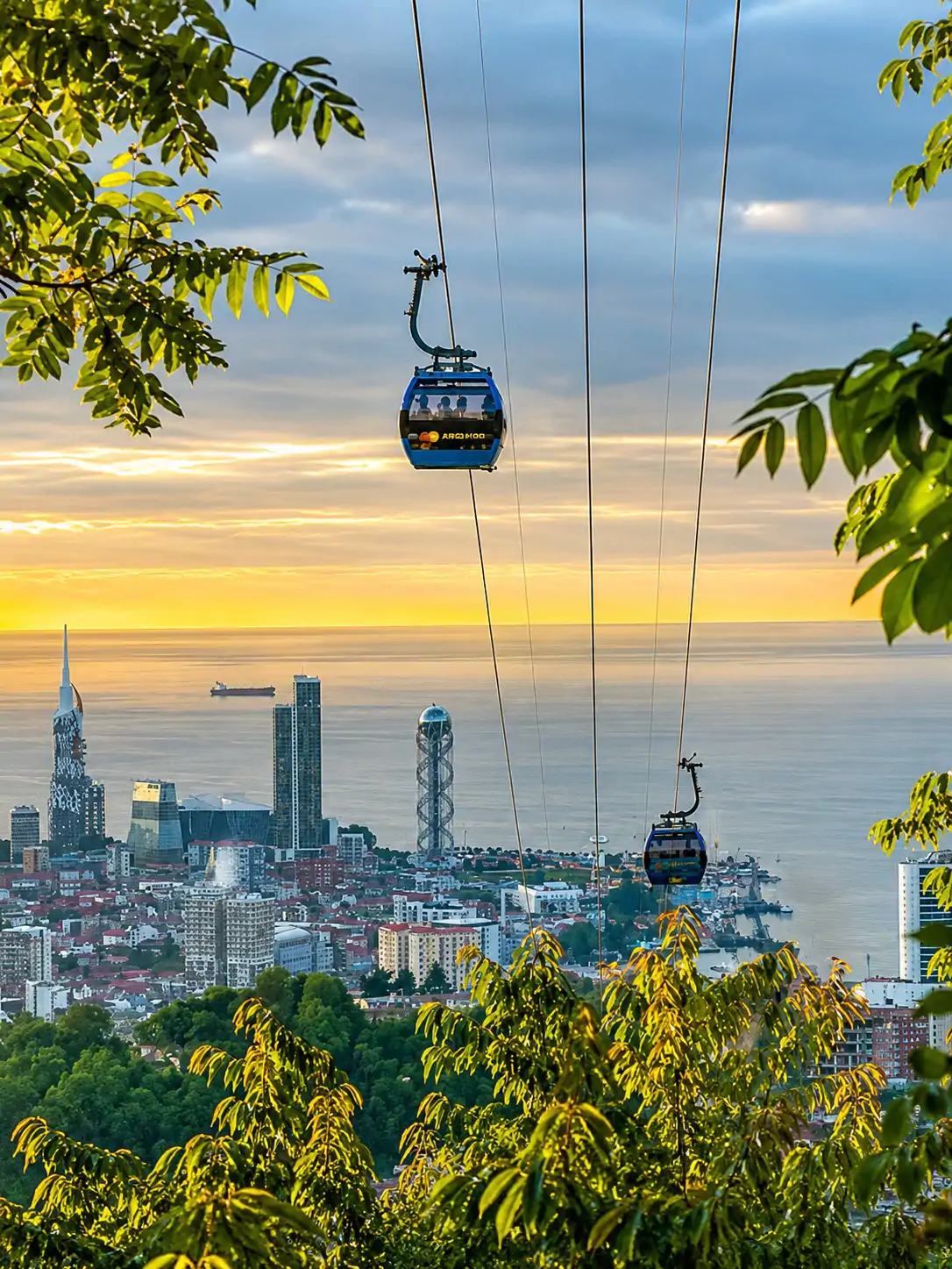 Fly over the Batumi by Argo Cable Car